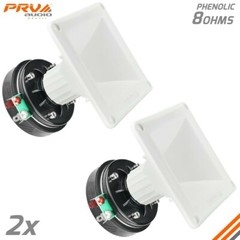 2x PRV Audio DT175Ph-S 1″ Phenolic Compression Driver WG11-25 White Horns DT175