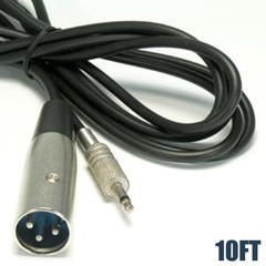 10FT XLR 3 Pin Male to 3.5mm 1/8″ Male Mono Audio Mic Microphone Adapter Cable