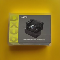 VJZFA Wireless Lavalier Microphone with Noise Cancellation, 656 ft Black