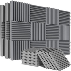 6-96 Pack Sound Proof Foam Panels for Walls 1 X 12 X 12 Inches Acoustic Panels