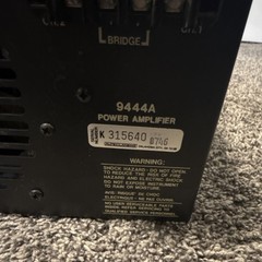 Altec Lansing 9444A 2-Channel Power Amplifier Rack Mountable Bridgeable 900W