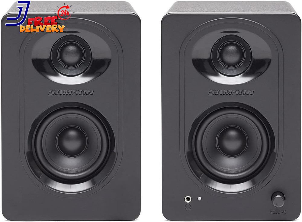 SAM30 3-Inch Powered Studio Monitors Pair Featuring Polypropylene Woof
