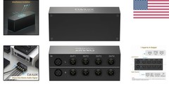 4-Way Balanced XLR Splitter Box, Passive Stereo 2-In-8-Out Audio Distributor …