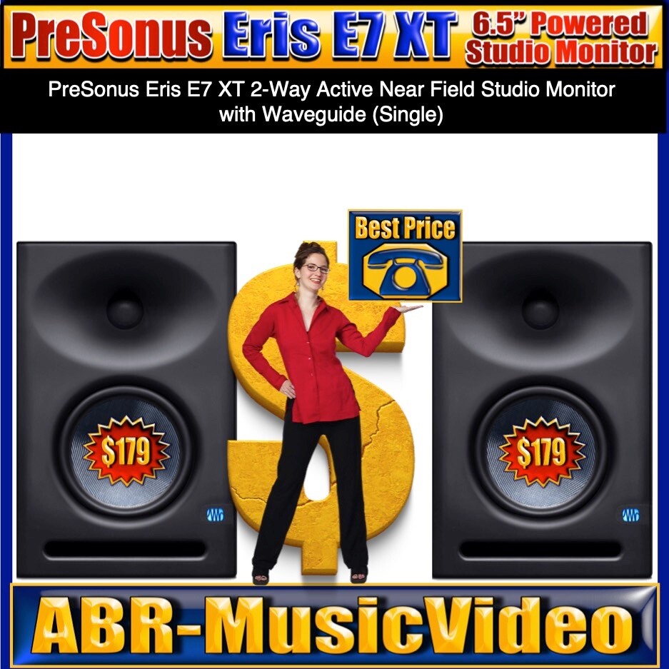 2 PreSonus Eris E7 XT Studio Monitor/ 1 Year Manufacture Warramty