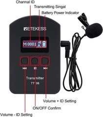 Retekess TT106 Wireless Microphone Tour Guide System Mic Transmitter 10 Receiver