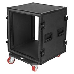 Sound Town Shock Mount 12U Plywood Rack Case w/ 21″ Depth-Black (STRC-SPB12UW)