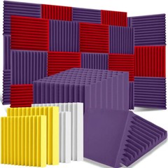 12-96 Pack Acoustic Foam Panels 1″x12″x12″ Sound Proof Foam Panles Soundproofing