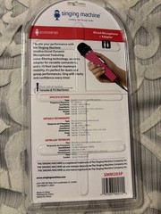 Singing Machine Wired Microphone + Adapter