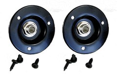 (2 PACK) PROCRAFT 1561BK-C Steel Recessed Cup / Jack Dish w/ 1) REAN 1/4″ Mono