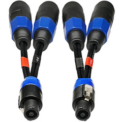 CESS-203 Unbalanced 4-Pole Type Speakon Plug Break Out to Dual 2-Pole…
