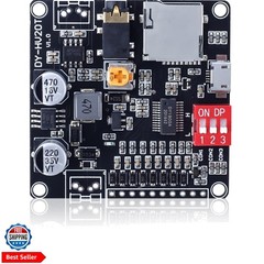 20W Voice Playback Module, DC 6-35V Sound Board USB Downloadable Music Player…