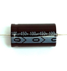 2pc Electrolytic Capacitor GHA Axial 2000hr +105℃ RoHS 100uF 450V φ22x43mm SC