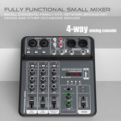 Small 4 Channel Mixing Console Sounds Mixer Board for Studio Meeting Home