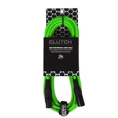 Clutch 10′ Green Sure-Fit XLR Female to XLR Male Microphone / Speaker Cable