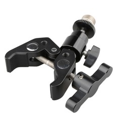 CAMVATE 5/8″-27 Ball Head Microphone Stand Holder with Super Crab Clamp Mount