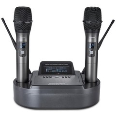 Rechargeable Handheld Wireless Microphone System, UHF Dual Professional Cordl…