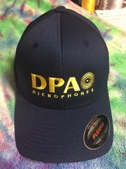 DPA Microphone Logo Embroidered Flexfit Ball Cap Black Navy S/M L/XL XXL