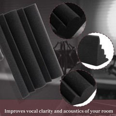 4 Pcs Corner Trap Acoustic Panel Studio Sound Absorption Foam 12*12*24cm A5O4