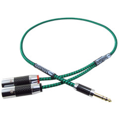6.3 mm (1/4″) TRS Plug to Dual XLR Male Stereo Breakout Cable