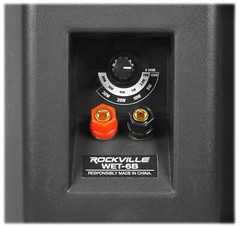 Rockville WET-6B 70V 6.5″ IPX55 Commercial Indoor/Outdoor Wall Speaker – Black