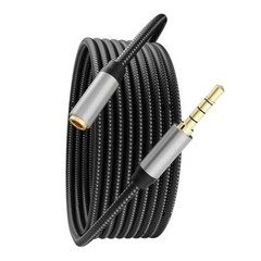 Audio Mic Extension Cable 1Ft,3.5mm Aux Headphone Extender 4-Pole Jack 1 ft