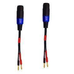 Speaker Cable Adapter – 4mm Banana Plug to Speakon Female Connector, 12AWG Pr…