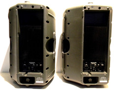 One Pair Mackie SRM 450 Powered Active PA Speakers W/Mackie Gig Bags, Cords, Man