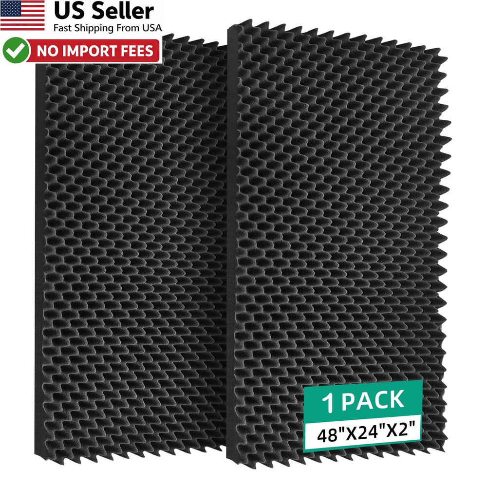 48″X24″X2″ Sound Proof Foam Panel High Density Egg Crate Acoustic Wall FROM USA