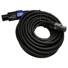 25ft SpeakOn Compatible Male to 3-Pin XLR Female Speaker Mic Microphone Cable