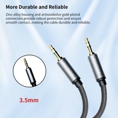 3.5 ST-3.5ST Nylon Braid Aux Cable Sheild Wire Low Noise for muscial instrument