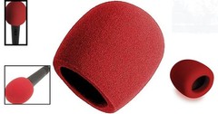 High-Quality Red Foam Windscreen – Protect Microphones from Wind & Spit