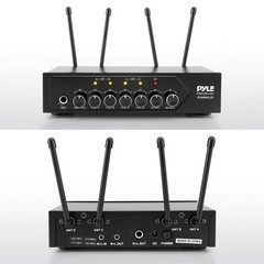 4 Channel Wireless Microphone System Bluetooth Handheld PA Karaoke Microphones