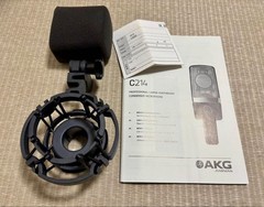AKG C214 Professional Condenser Microphone with Hard Case Shock Mount Pop Filter