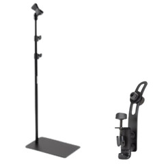 Flat Base Mic Stand Platform + Adjusting Drum Rim Percussion Microphone Clip