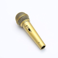 Gold Imitation Microphone Toy Perfect for Kids Impersonation and Props