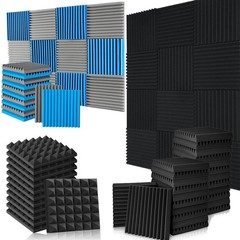 12-96 Pack Acoustic Panels Sound Absorbing Noise Proofing Studio Foam Wall Tiles