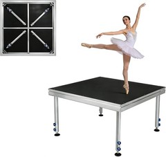 Portable Stage Platform 48″x48″Height Adj 24-41″ 1650lbs Foldable for Band Event
