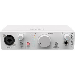 Arturia MiniFuse 1 Portable 1×2 USB Type-C Audio Interface, White