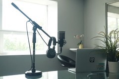 Rockville RockPop Curve Recording Mic Pop Filter Curved Mesh Windscreen in Black
