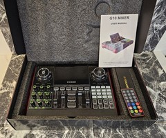 Audio Mixer, Sound Board for Pc/Phone Live Streaming Singing Gaming, Sound Mixer