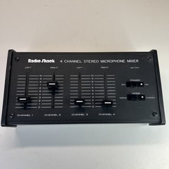 4 Channel Stereo Microphone Mixer Realistic 32-1105A Radio Shack Tandy Tested