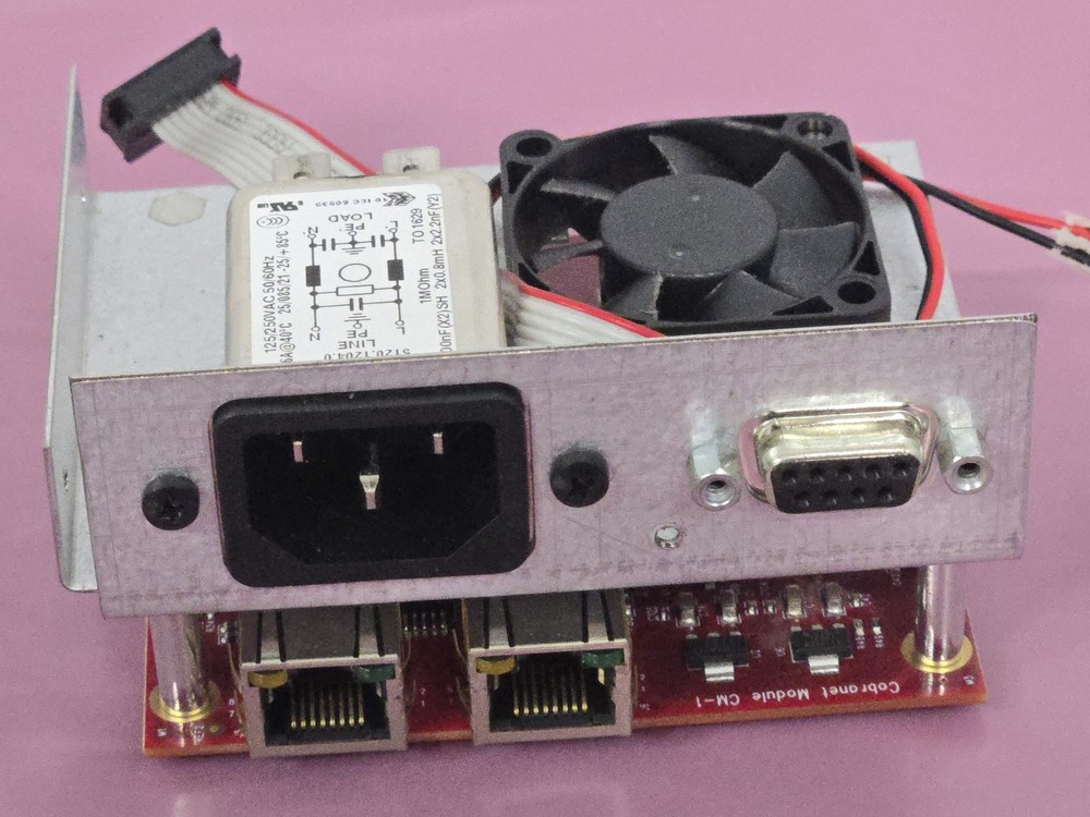 Biamp AudiaFlex CM-1 CobraNet Card 380-0647-90C with Fan & Power Input Module