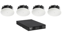 (4) JBL Control 426LP 6.5″ Low Profile 70v Commercial Ceiling Speakers+Crown Amp