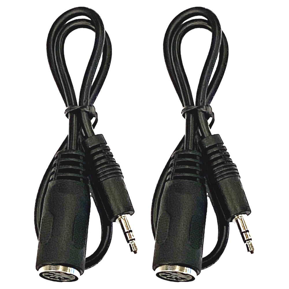 Kurrent Electric (2) Pack of MIDI to 3.5mm Type-A Adapter 14″ Inch Cables