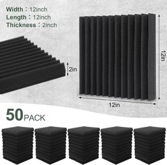 Versatile 50-Pack Soundproof Foam Panels – Ideal for Studios, Offices & Home Use