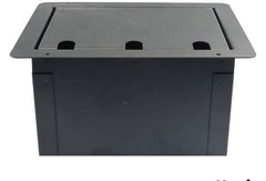 Elite Core Recessed Stage Floor Box w/ 6 XLR F Connectors & Duplex AC Outlet NEW