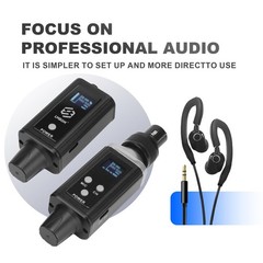 LMBGM A9 UHF Wireless in Ear Monitor System, Mono IEM Transmitter & Black