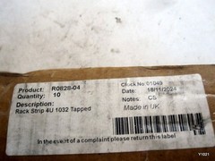 10pcs Penn-Elcom R0828/04 4 Space Full-Hole Rack Rail 4U 7″