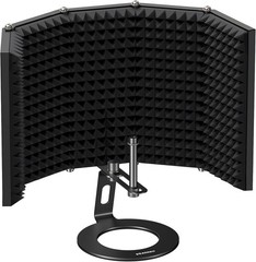 Durable Foldable Mic Shield with Triple Insulation – Perfect for Studio and Home