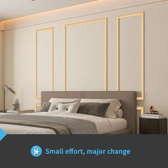 Elegant Oak Pre-Cut Wainscoting Panel Set – Quick Install for Stunning Interiors